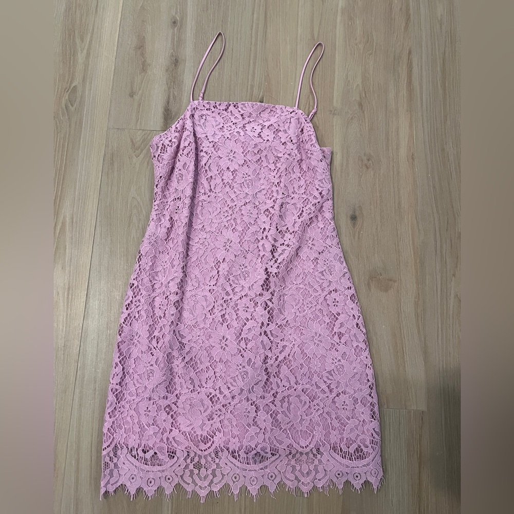 Pink lace dress